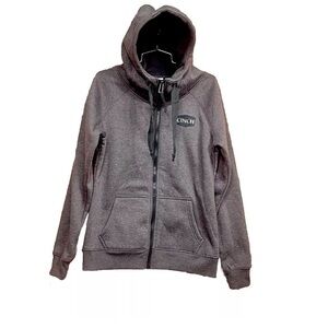 Cinch Men's Gray Logo Hoodie Size M